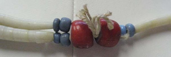 Two Native American Beaded Necklaces: - 5