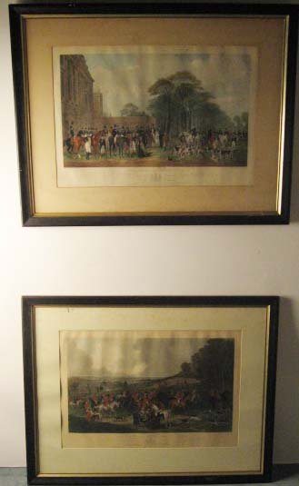 Two Large English Hunt Prints,