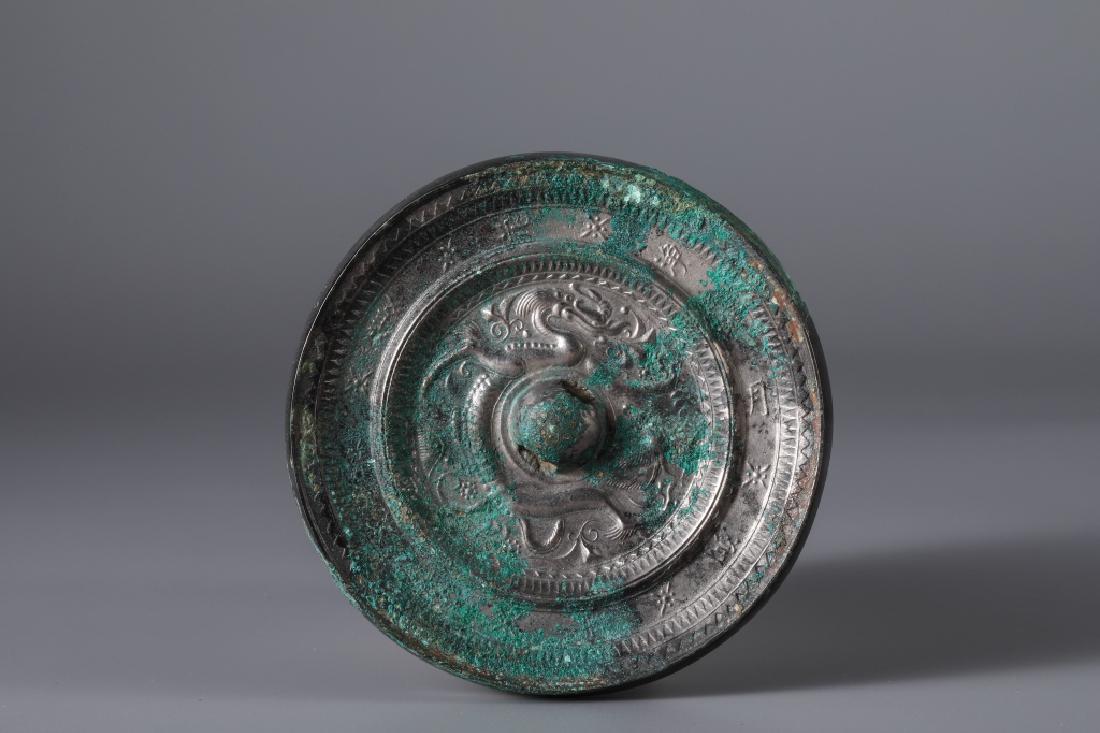 DOUBLE DRAGONS GRAIN BRONZE MIRROR (1 of 7)