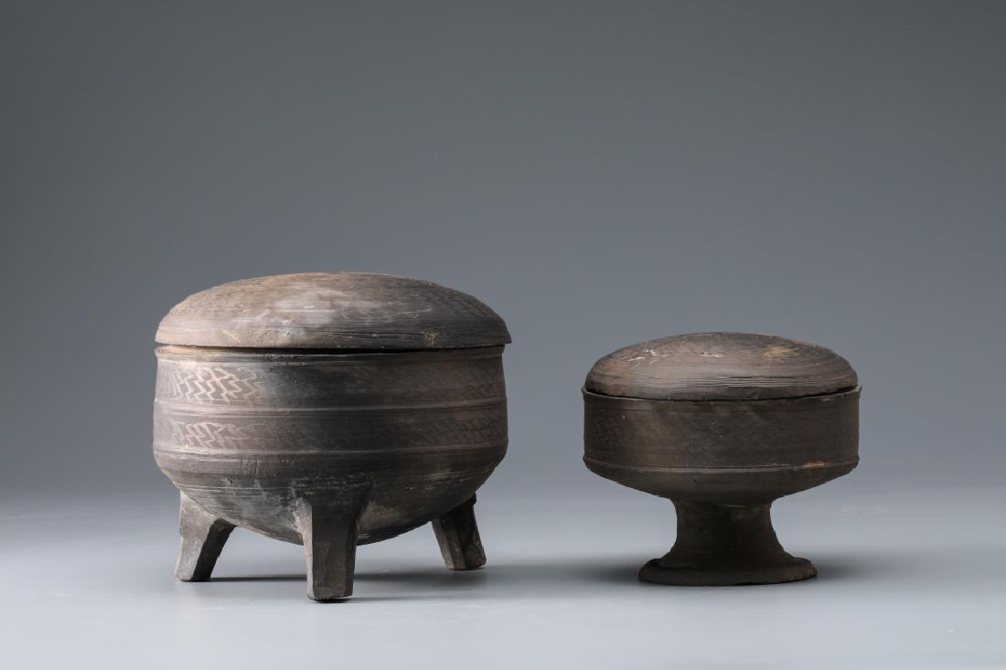 A GROUP OF BLACK POTTERY WARE (1 of 10)