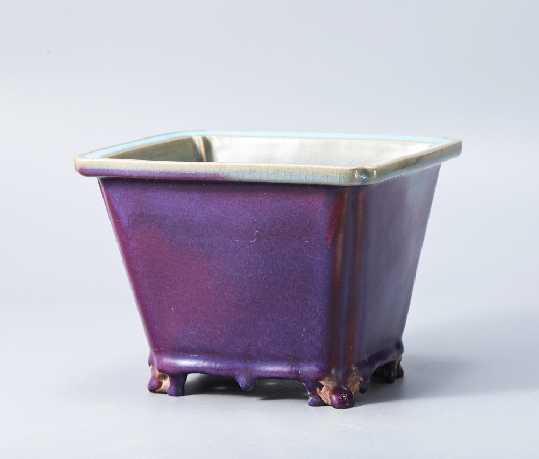 furnace transmuted Jun kiln rectangle flower pot (1 of 10)