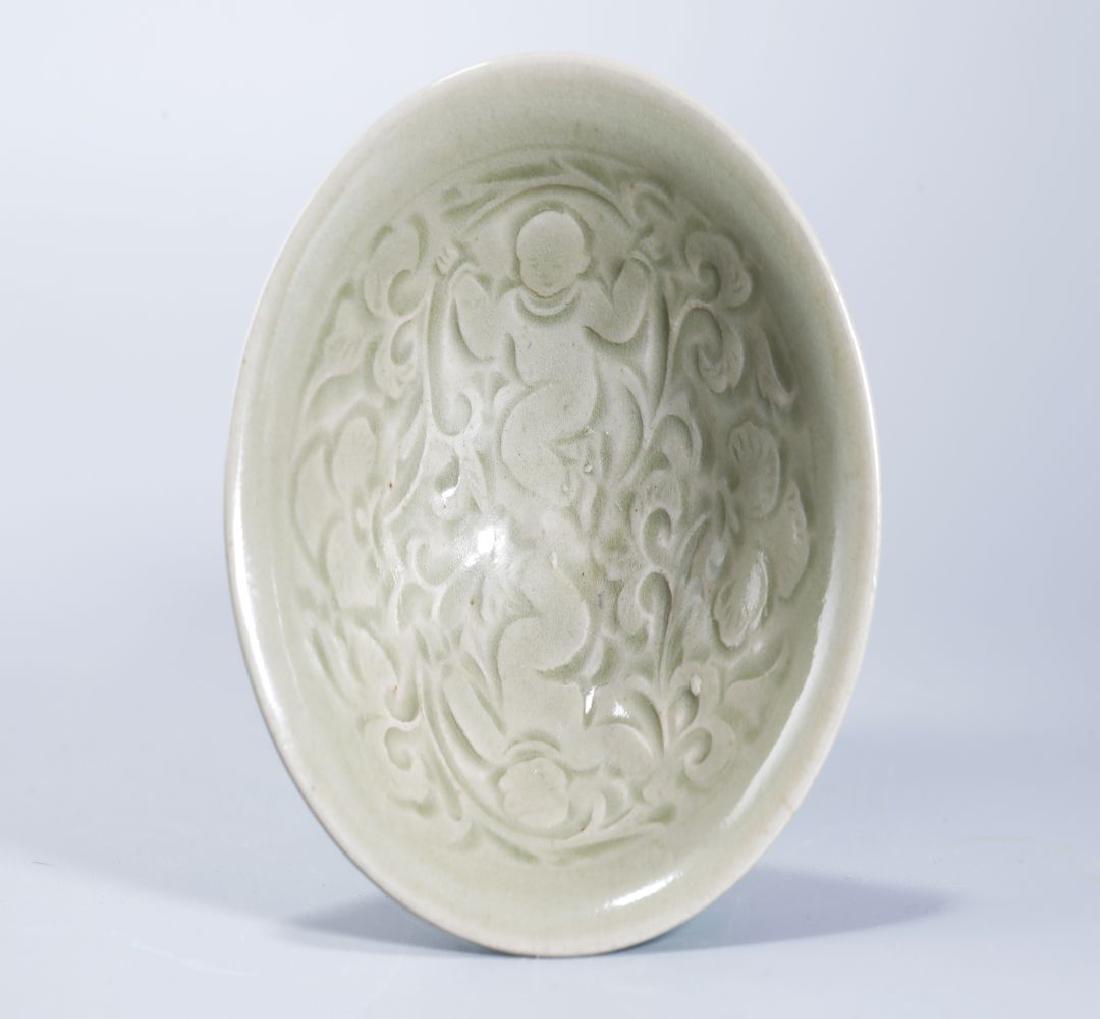 YAOZHOU KILN PEONY TEACUP PRINTED WITH DOUBLE CHILDREN (1 of 10)