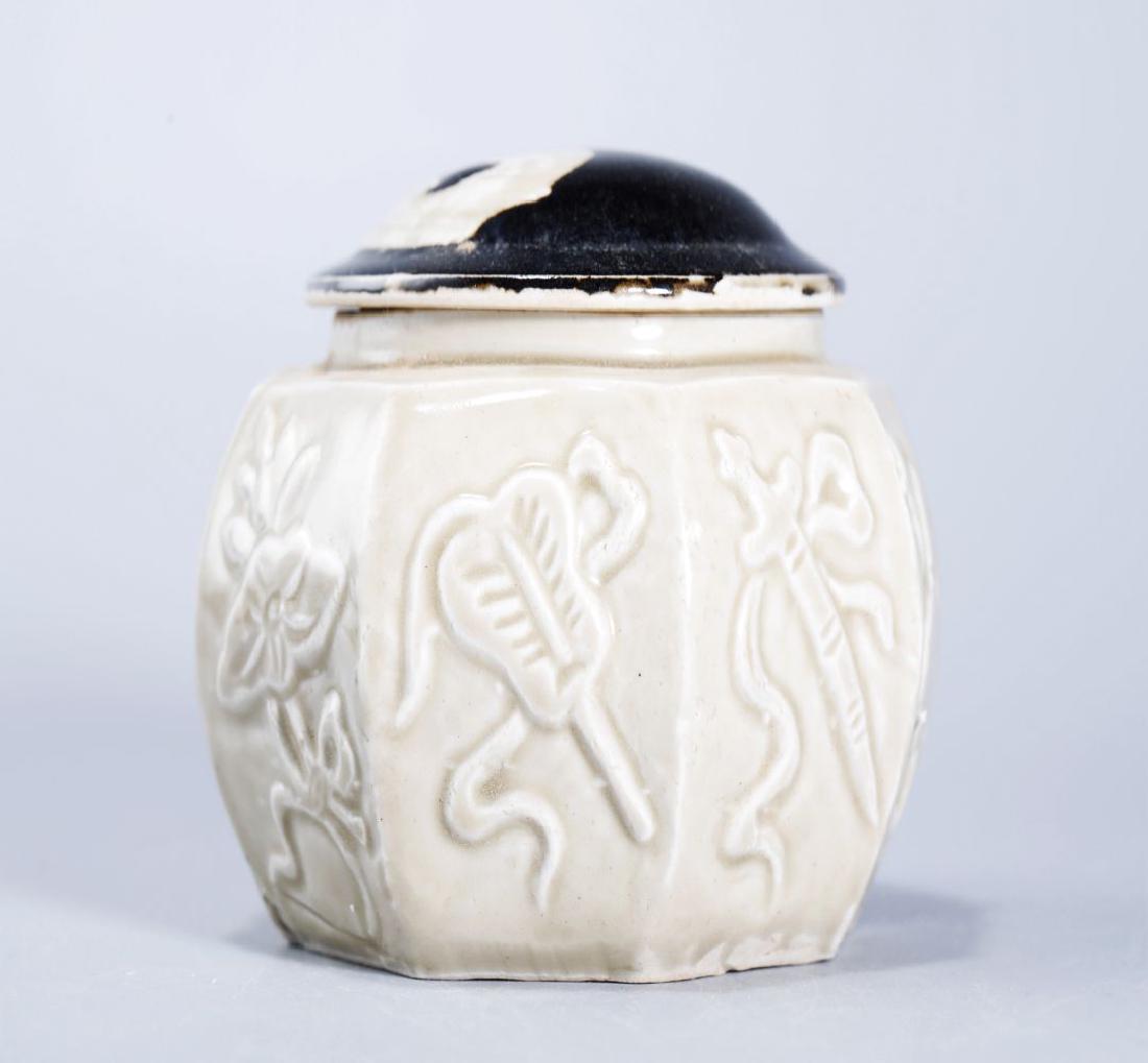 DING KILN EIGHT IMMORTALS JAR WITH COVER (1 of 10)