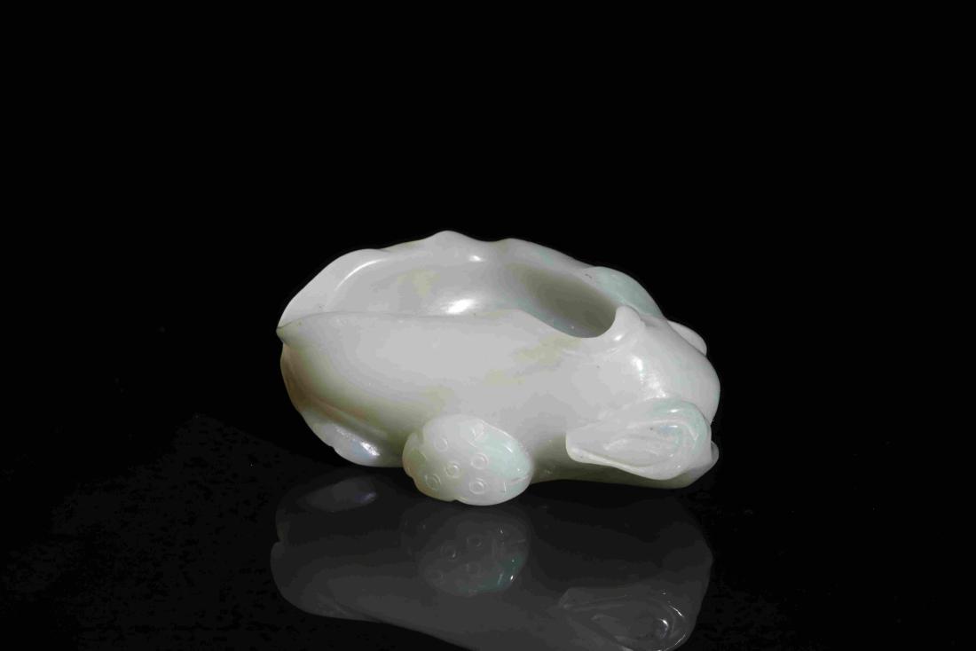 WHITE JADE WATER POT PIERCED WITH LOTUS (1 of 8)