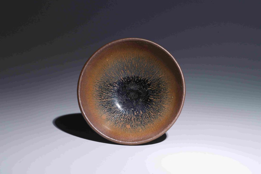 JIAN KILN BLACK GLAZED TEA CUP WITH RABBIT PATTERN (1 of 8)