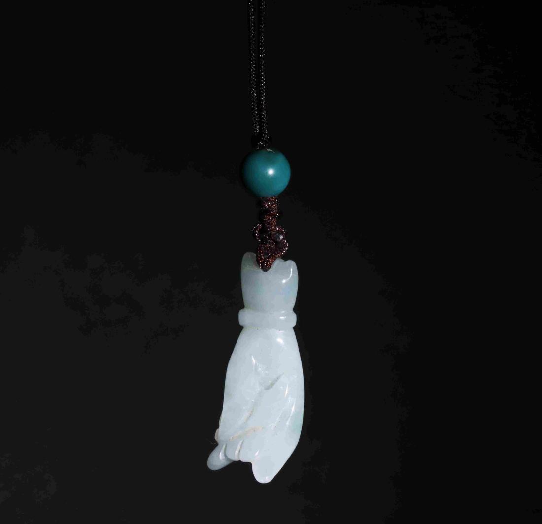 WHITE JADE HAND-SHAPED PENDANT (1 of 6)