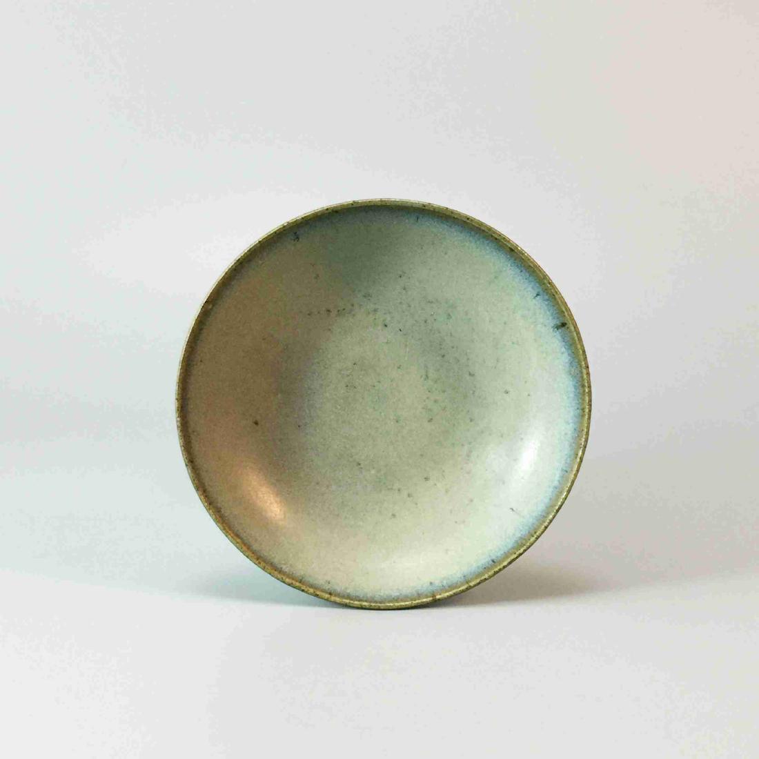 JUN KILN AZURE GLAZE SMALL PLATE (1 of 5)