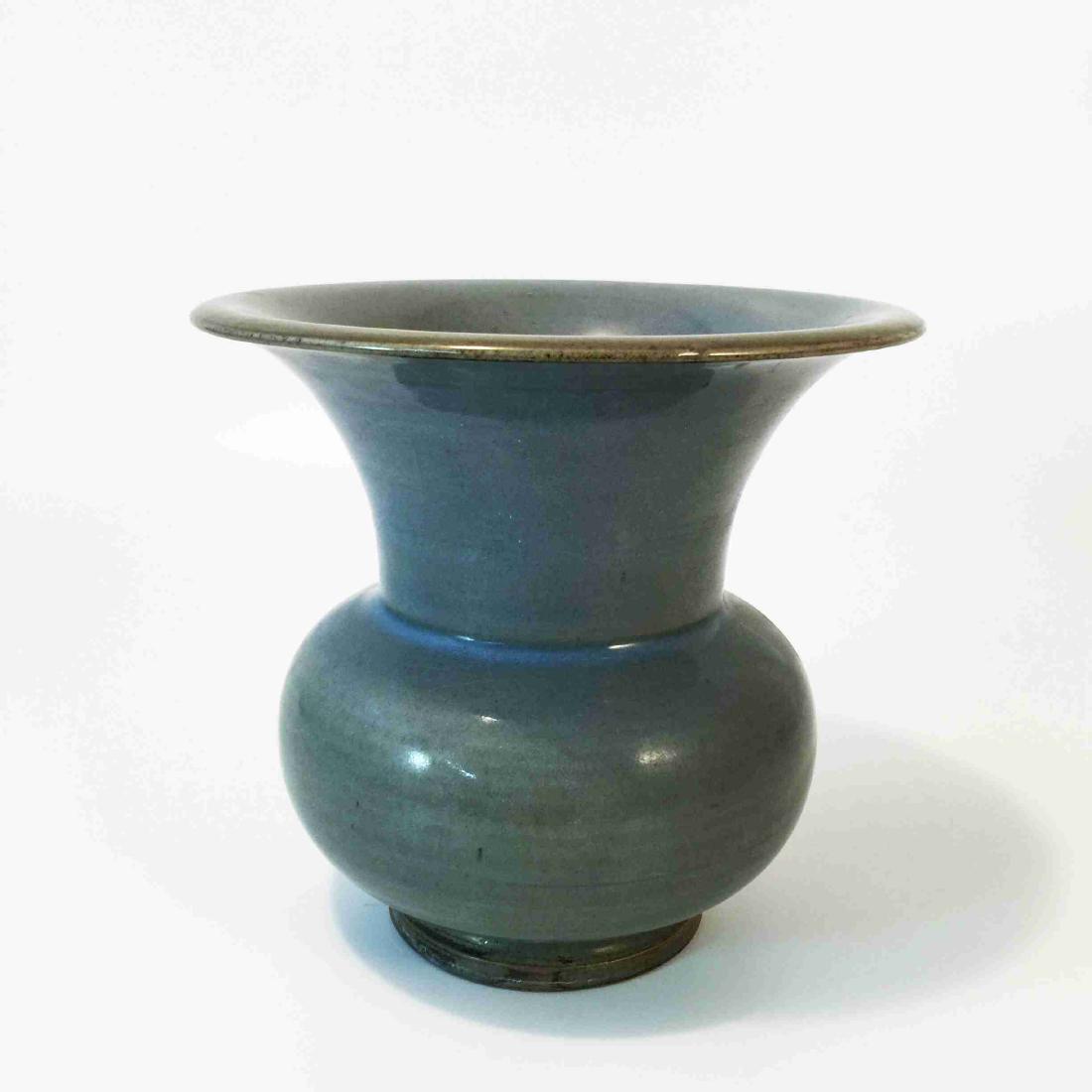 JUN KILN AZURE GLAZE FLOWER POT (1 of 6)
