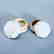 PAIR OF HUTIAN KILN FLOWER SHAPED POWDER BOXS