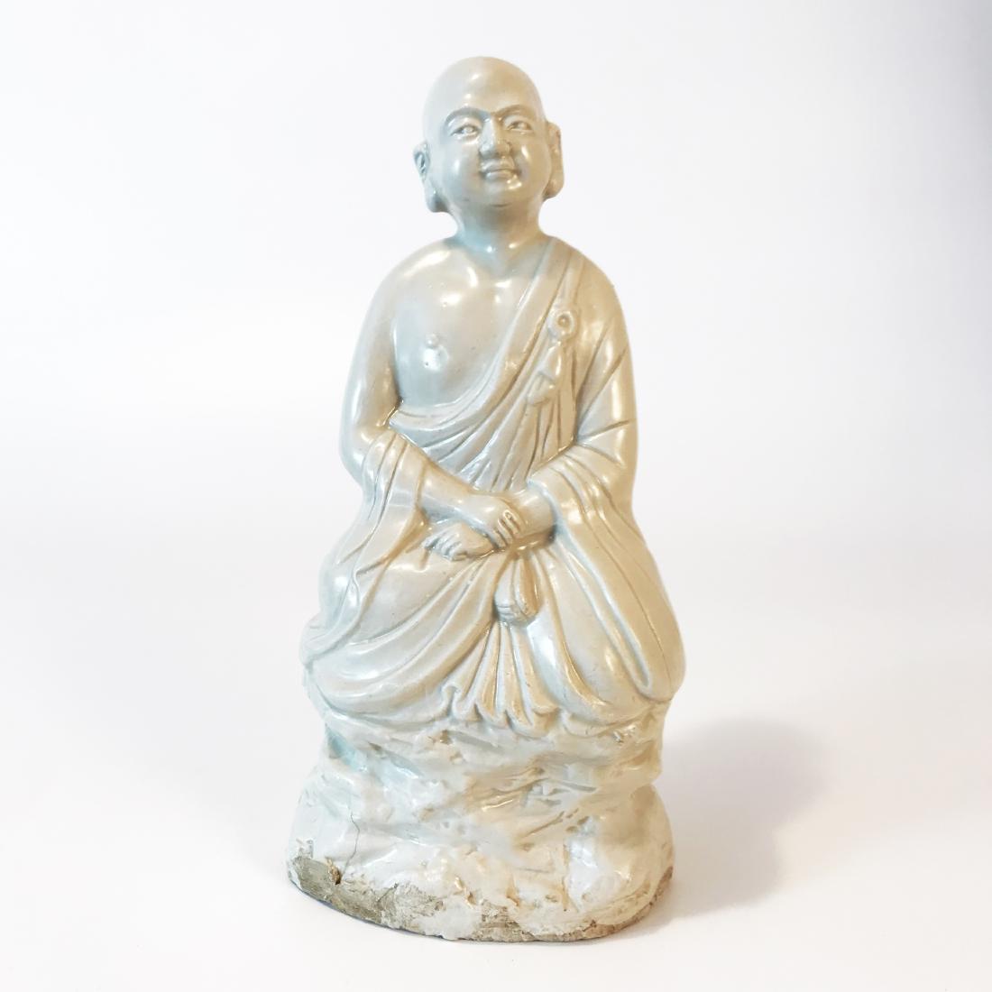 DING KILN WHITE GLAZE MONK STATUE (1 of 8)