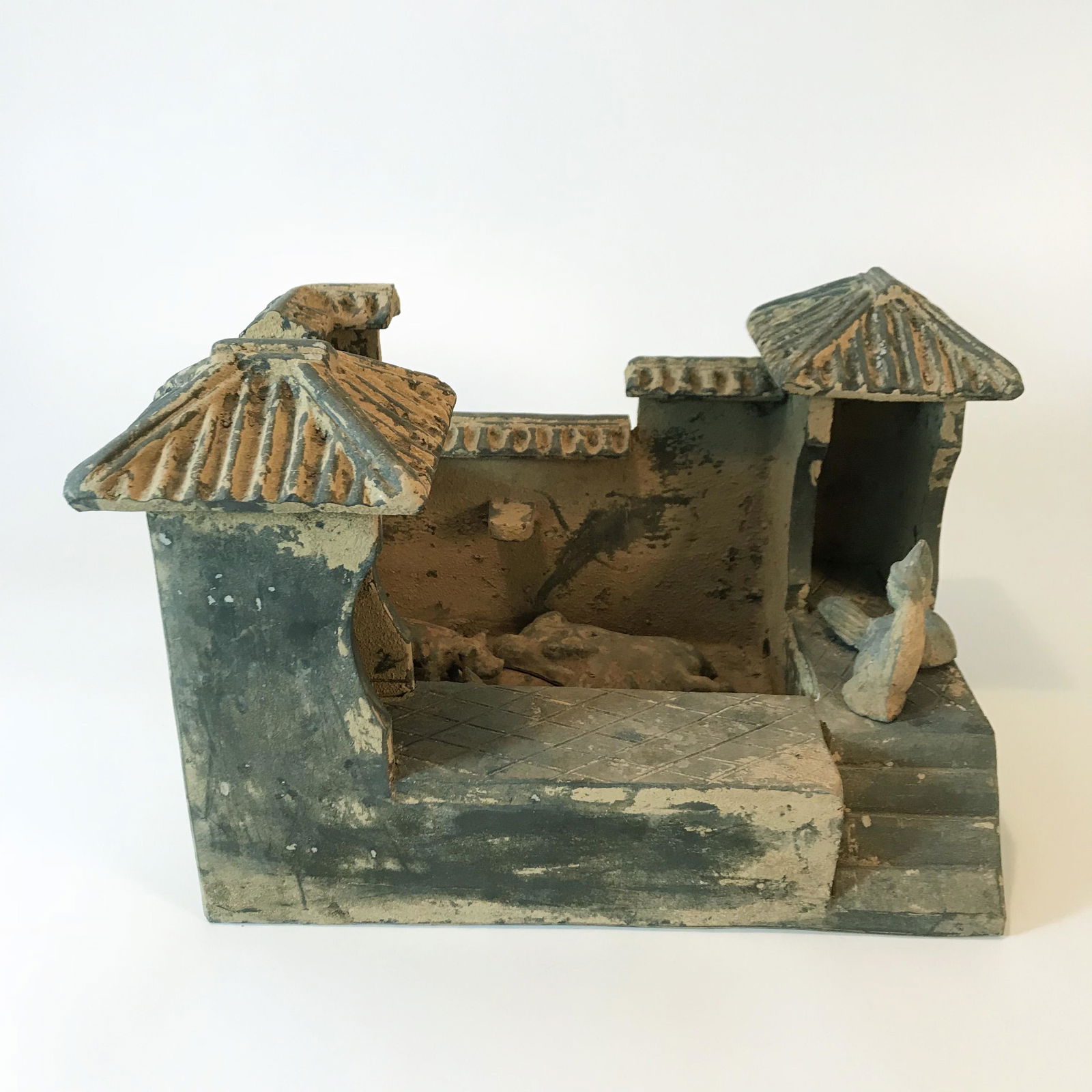 A Han Dynasty gray pottery model of pigsty (1 of 10)