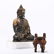 A Gilded bronze Buddha statue & bronze Incense Burner - 9