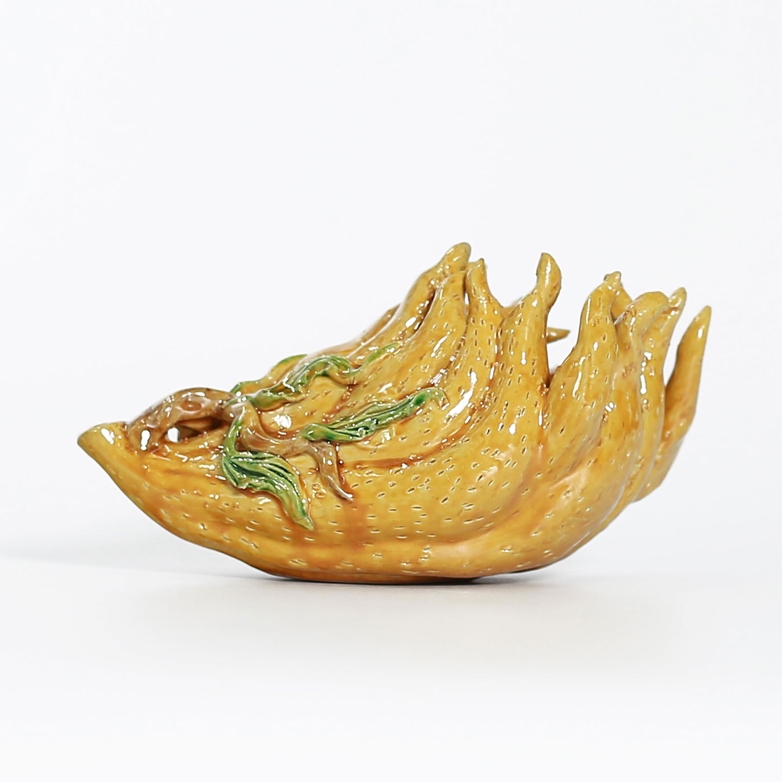 A Yellow Glaze Green Enameled Water Dropper Qianlong (1 of 6)