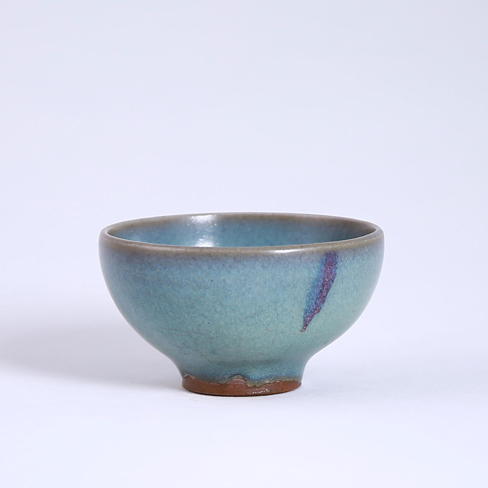 Junyao blue glaze red spot small pot (1 of 5)