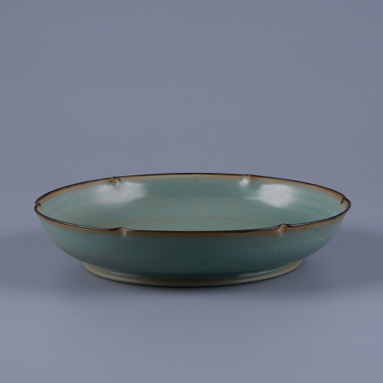 Song Ru Kiln Celadon Glazed Sunflower Mouth Plate (1 of 7)