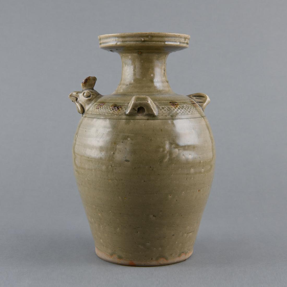 A 'YUE' CELADON CHICKEN-HEAD EWER (1 of 9)