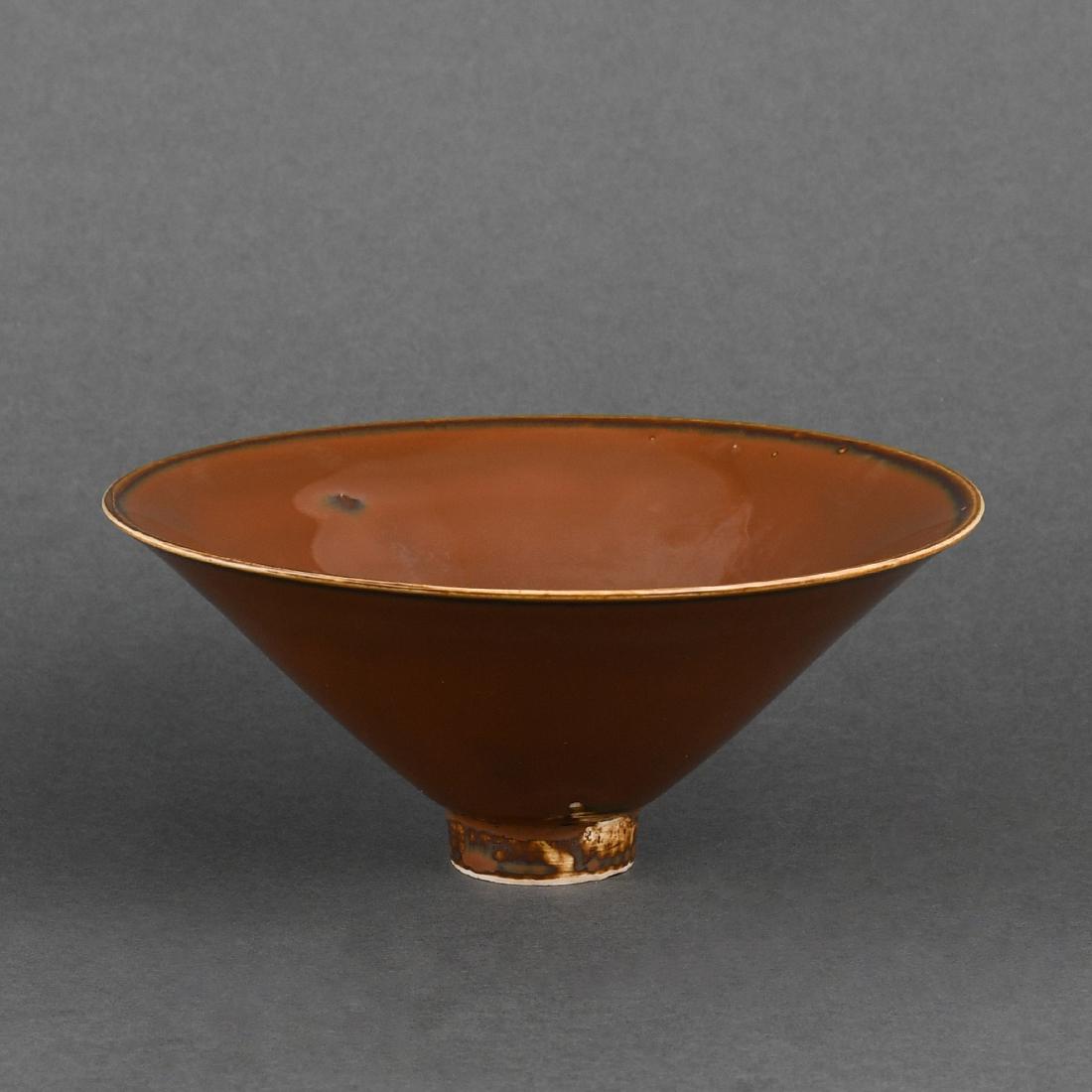 A'DING'PERSIMMON-GLAZED CONICAL BOWL (1 of 7)
