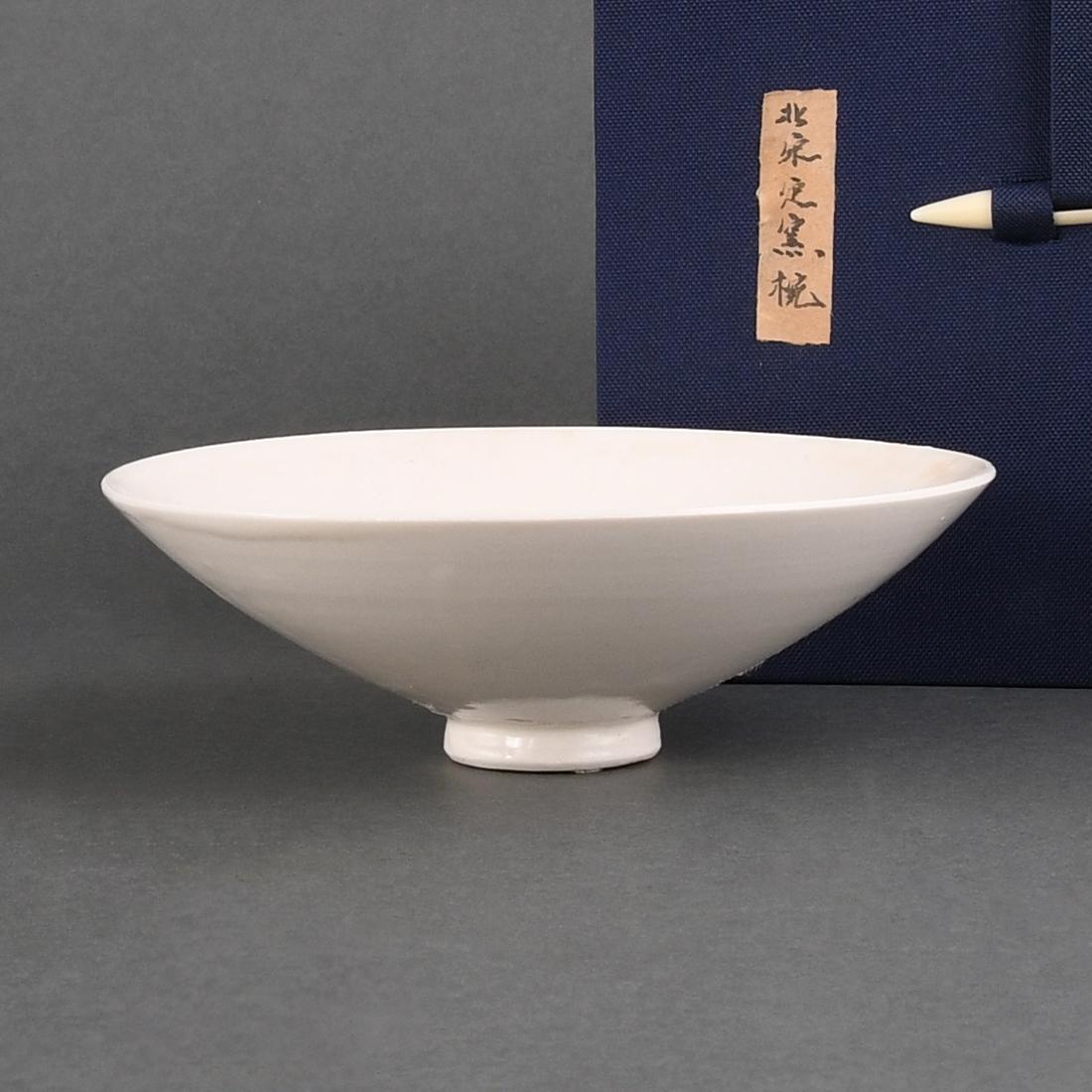 A 'DING' WHITE-GLAZED CONICAL BOWL (1 of 8)