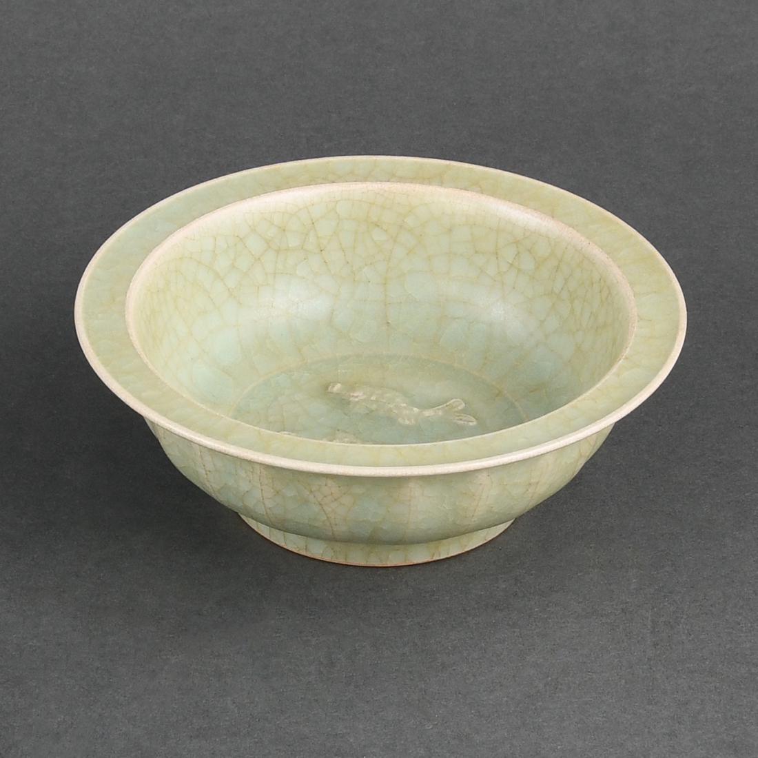A LONGQUAN 'TWIN FISH' 'LOTUS' WASHER (1 of 8)