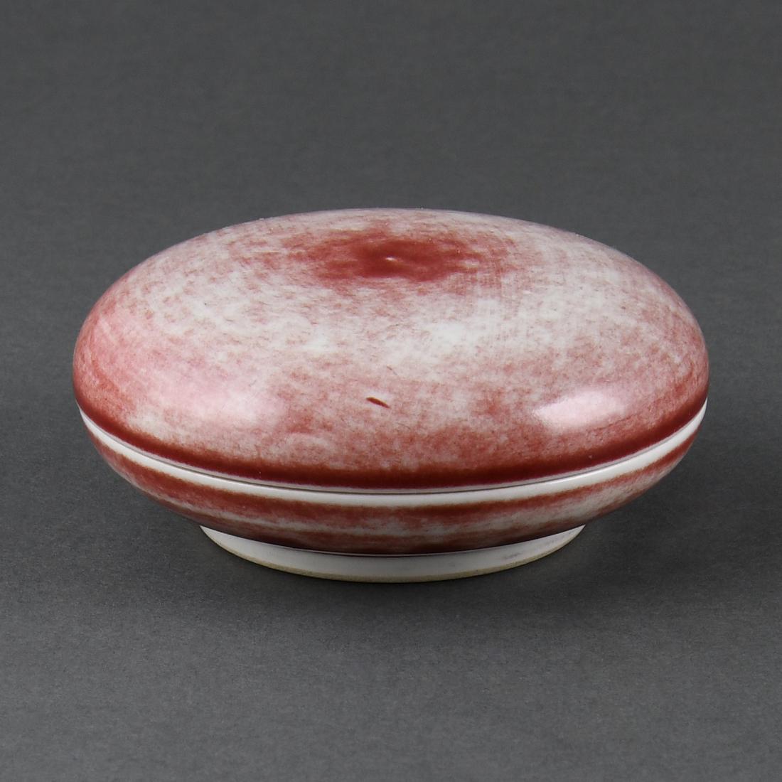 A FINE PEACHBLOOM-GLAZED SEAL PASTE BOX (1 of 6)