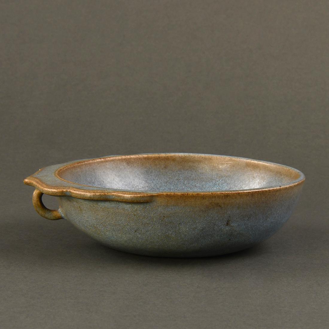 A  'JUN' LAVENDER-BLUE GLAZED HANDLED WASHER (1 of 9)