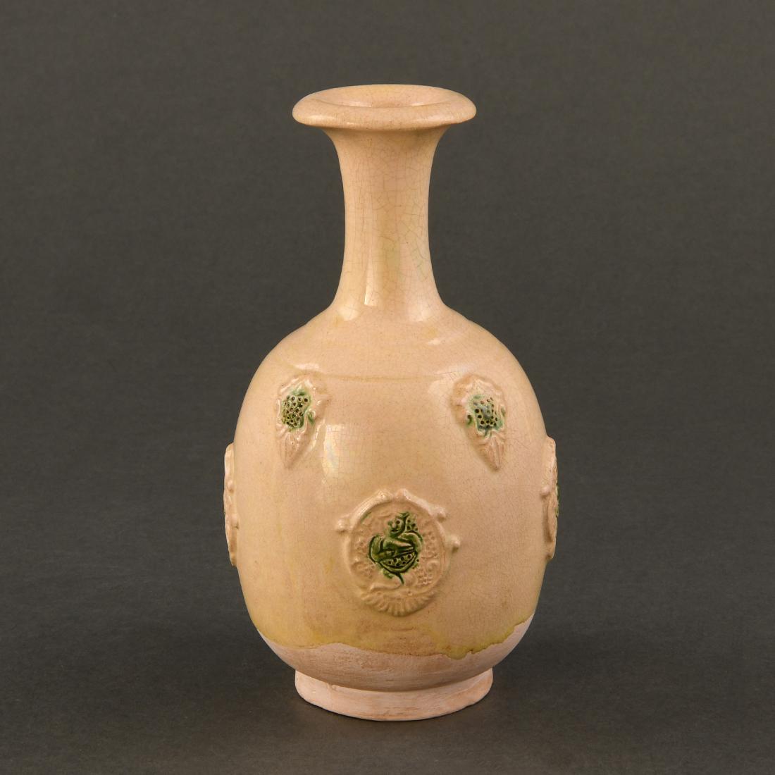 A MODELED 'SANCAI' VASE (1 of 7)