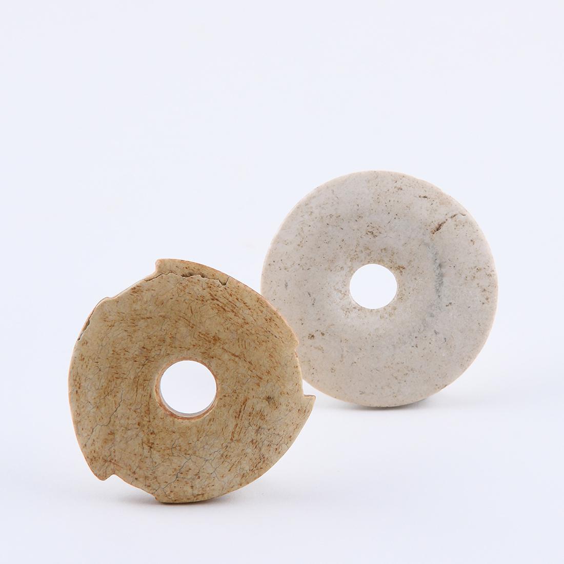 A PAIR OF LIANGZHU CULTURE JADE DISC, YUBI (1 of 6)