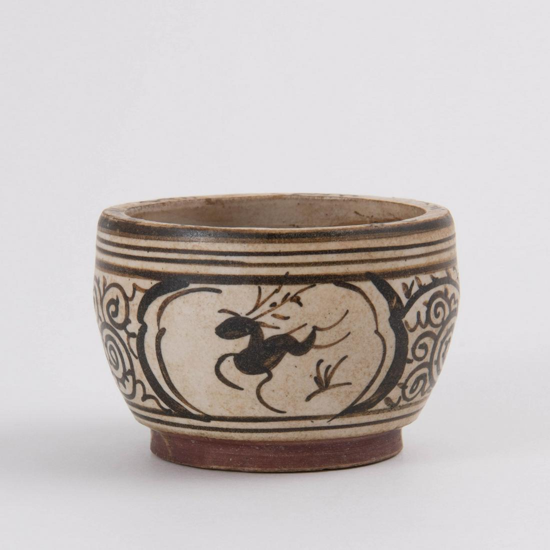 A SMALL PAINTED 'JIZHOU' 'DEER' CENSER (1 of 5)