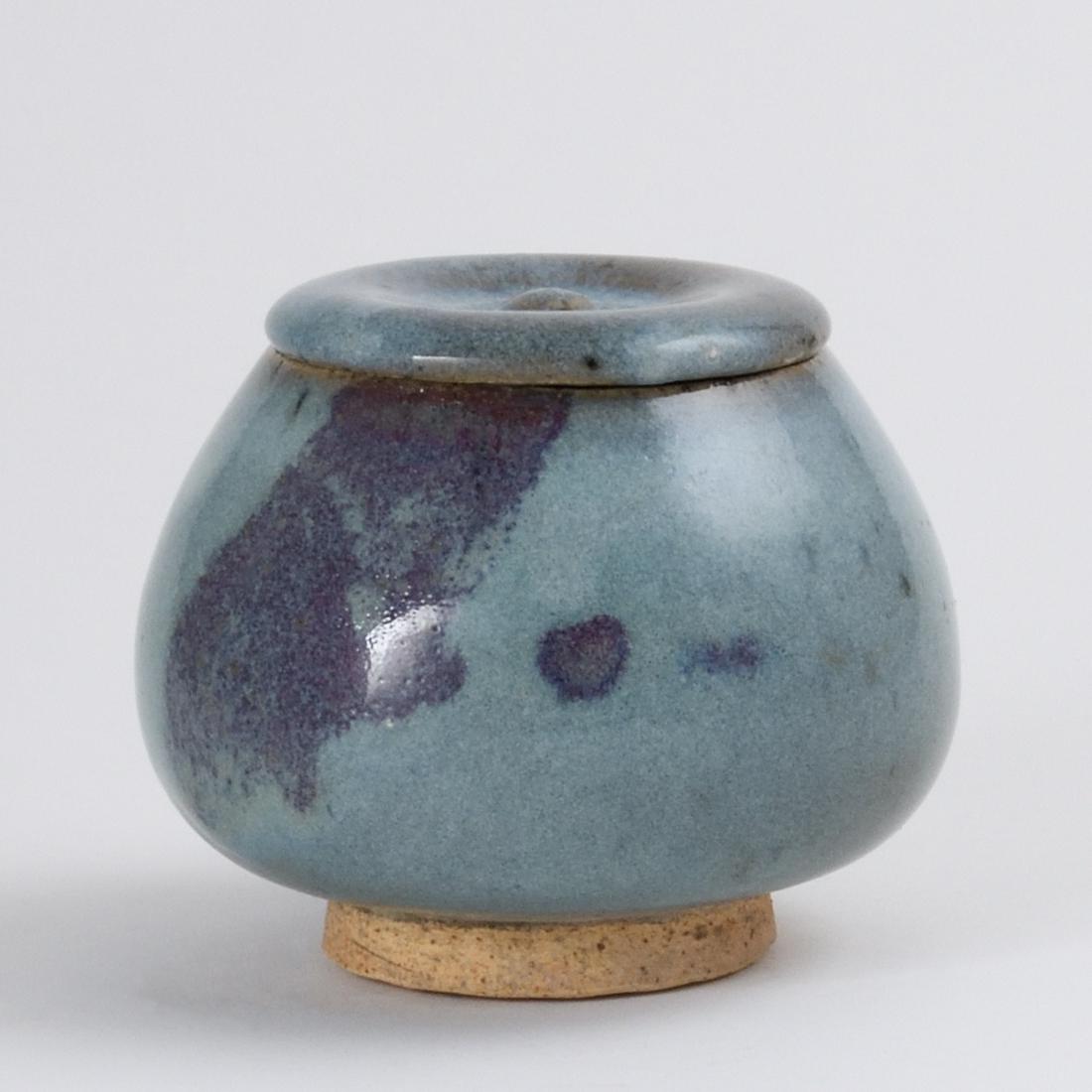 A 'JUN' BLUE GLAZE LOTUS BUD WATER POT AND COVER (1 of 7)