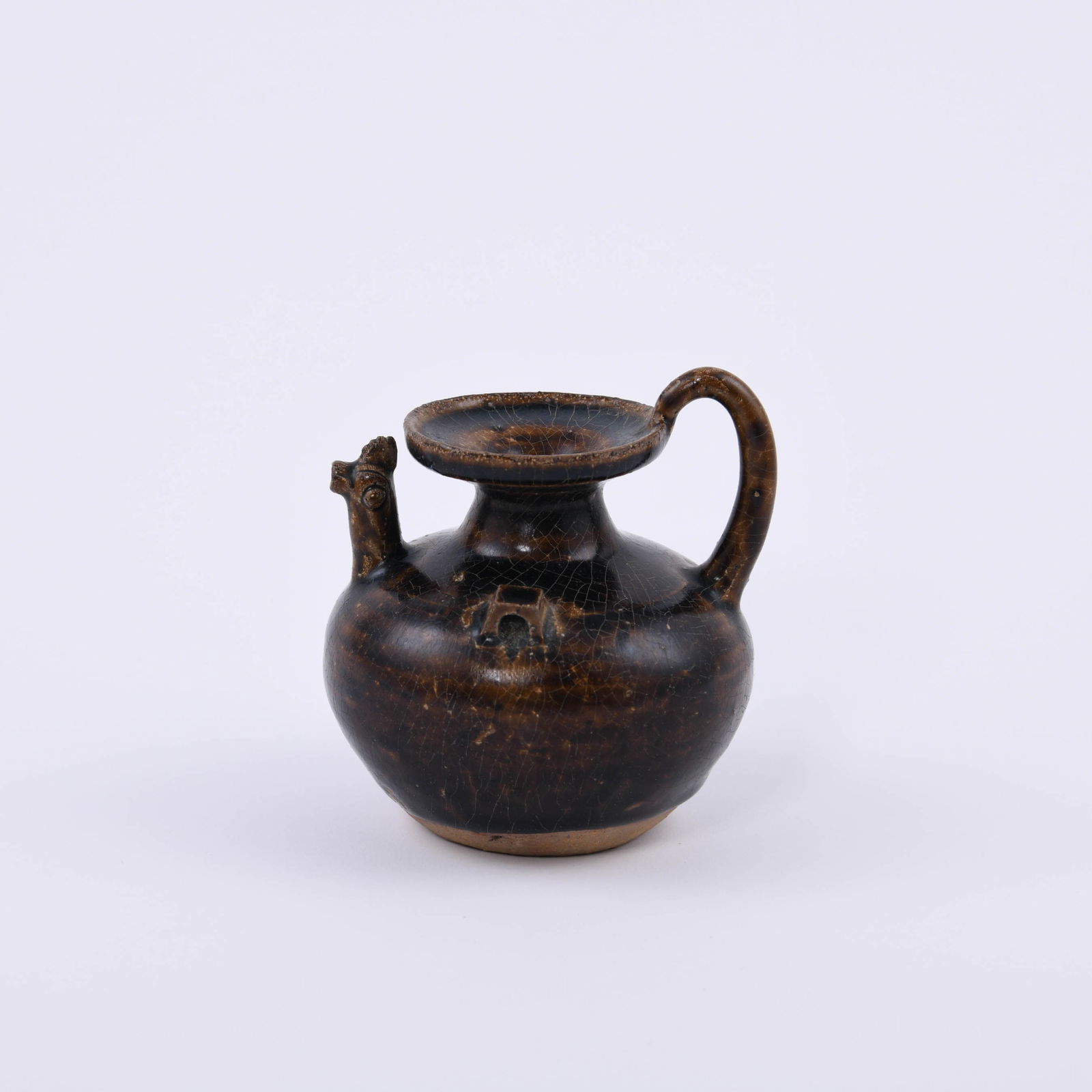 A SMALL AND FINE 'DEQING' BLACK GLAZE EWER (1 of 6)
