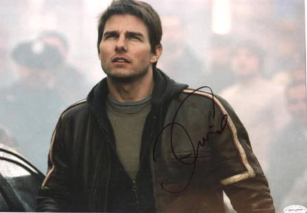 "WAR OF THE WORLDS" - Superstar Tom Cruise signed 11x14: 100% In-Person. Great action-scene 11x14 photo from the Steven Spielberg sci-fi hit remake "War of the Worlds" signed by superstar Tom Cruise. Dimensions: 11" x 14" Artist or Maker: Tom Cruse 