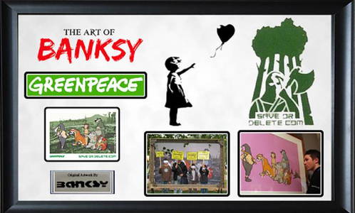 BANKSY - Greenpeace 'Save or Delete' campaign original