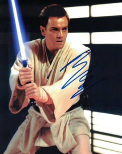 "STAR WARS: The Phantom Menace" Ewan McGregor Signed: Description: 100% In-Person. LAST ONE! Signed action scene 8x10 photo as 'Obi Wan' by Ewan McGregor from "Star Wars: The Phantom Menace". Dimensions: 8" x 10" Artist or Maker: Ewan McGregor 