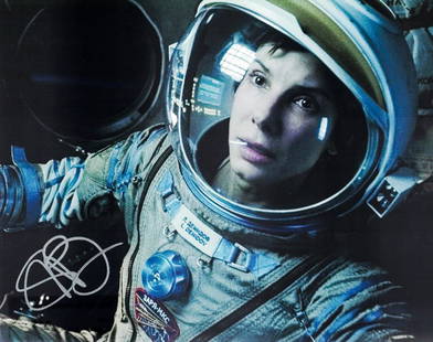 "GRAVITY" Sandra Bullock signed 8x10 photo: 100% In-Person. Signed color 8x10 photo by Sandra Bullock