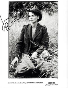 "THE ENGLISH PATIENT" Juliette Binoche signed 8x10: 100% In-Person. Signed color 8x10 photo by Juliette Binoche