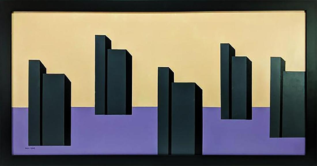 RICK ORR - Modern 'Cityscape' Original H/S acrylic (1 of 3)