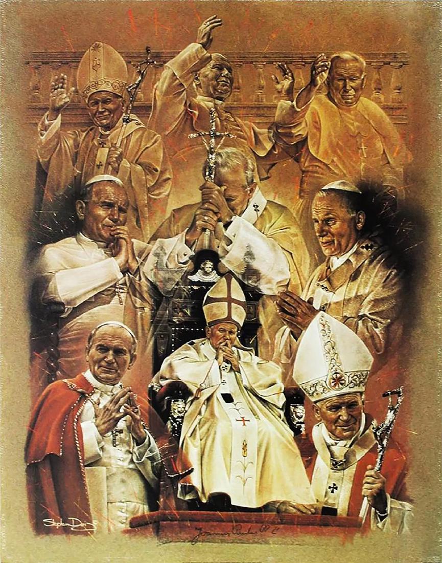 POPE JOHN PAUL II - RareHand-Signed Montage Lithograph (1 of 1)
