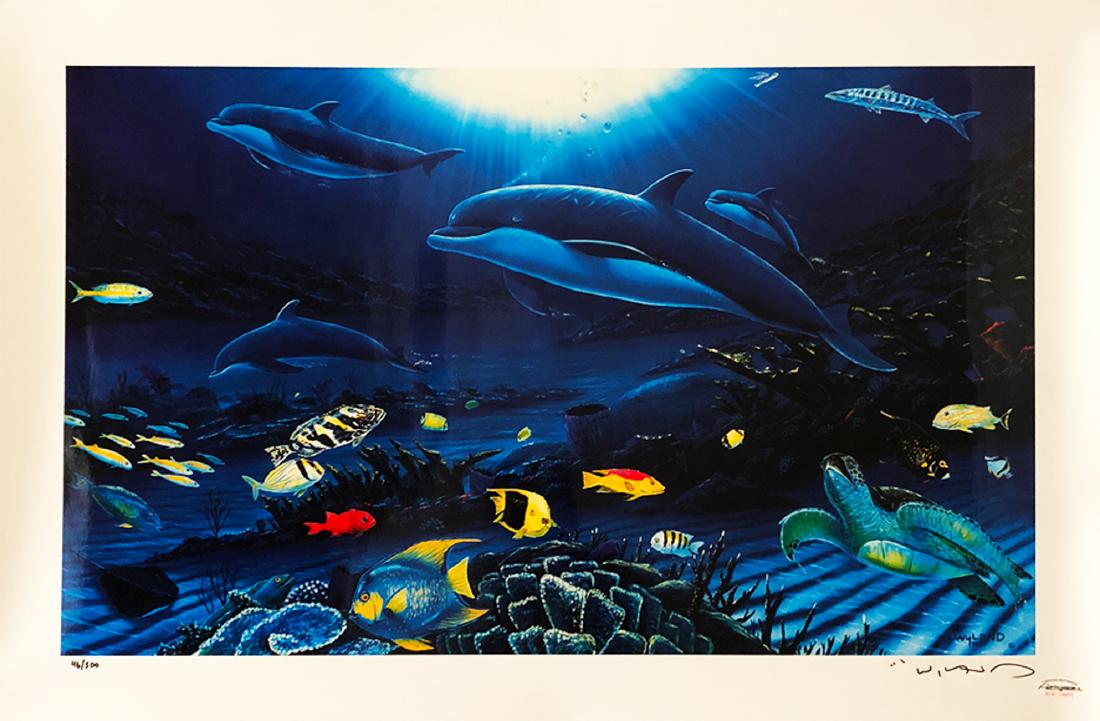 WYLAND 'Company of Dolphins' Limited Edition Serigraph (1 of 3)