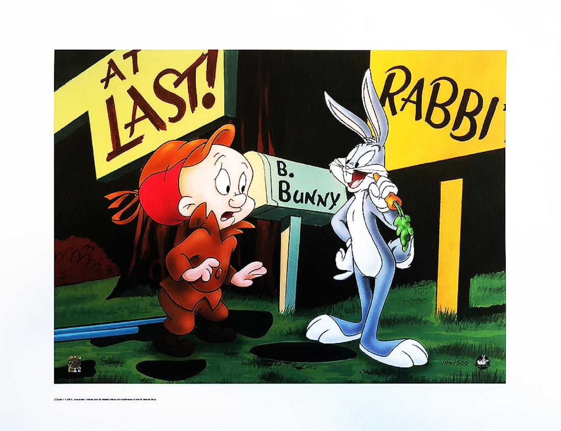 "LOONEY TUNES" - Bugs Bunny and Elmer Fudd LE Giclee (1 of 2)