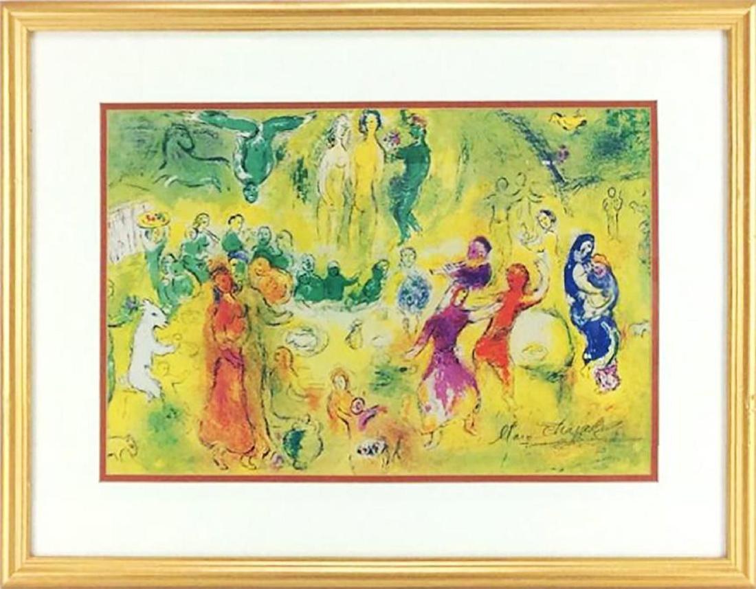 MARC CHAGALL - Hand-Signed 'Feast in the Nymphs' (1 of 2)