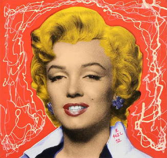 RINGO (DANIEL FUNES) - 'Marilyn Classic' Warhol/Kaufman: 138863 - "Marilyn Classic (Blonde)" is a one-of-a-kind, hand-pulled Silkscreen/Mixed-Media painting on canvas by Ringo (Daniel Funes) - protege of Andy Warhol's apprentice, Steve Kaufman! Ringo is a