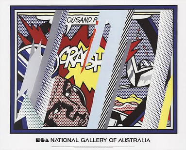 ROY LICHTENSTEIN - 'Crash' LE Nat'l Gallery of: 138855 - Roy Lichtenstein (Oct. 27, 1923 - Sept. 29, 1997), one of the best selling Pop Artists of All-Time, original 2013 'Reflections on Crash' offset lithograph from the National Gallery of