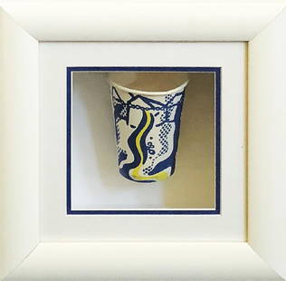 ROY LICHTENSTEIN - Rare 'Barney's New York' Paper Cup: 139251 - Collect the set! Rare, Historic Roy Lichtenstein Paper cup serigraph (1967) from the Barney's New York collection. In conjunction with the Art Production Fund and the estate of the late, grea