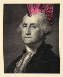 MR. BRAINWASH - 'Presidents Day - Punk' Serigraph: 139154 - Mr. Brainwash, the pseudonym for Thierry Guetta, immensely popular and high-selling Street Artist gained fame after Banksy documentary "Exit Through the Gift Shop". This RARE 'Presidents Day