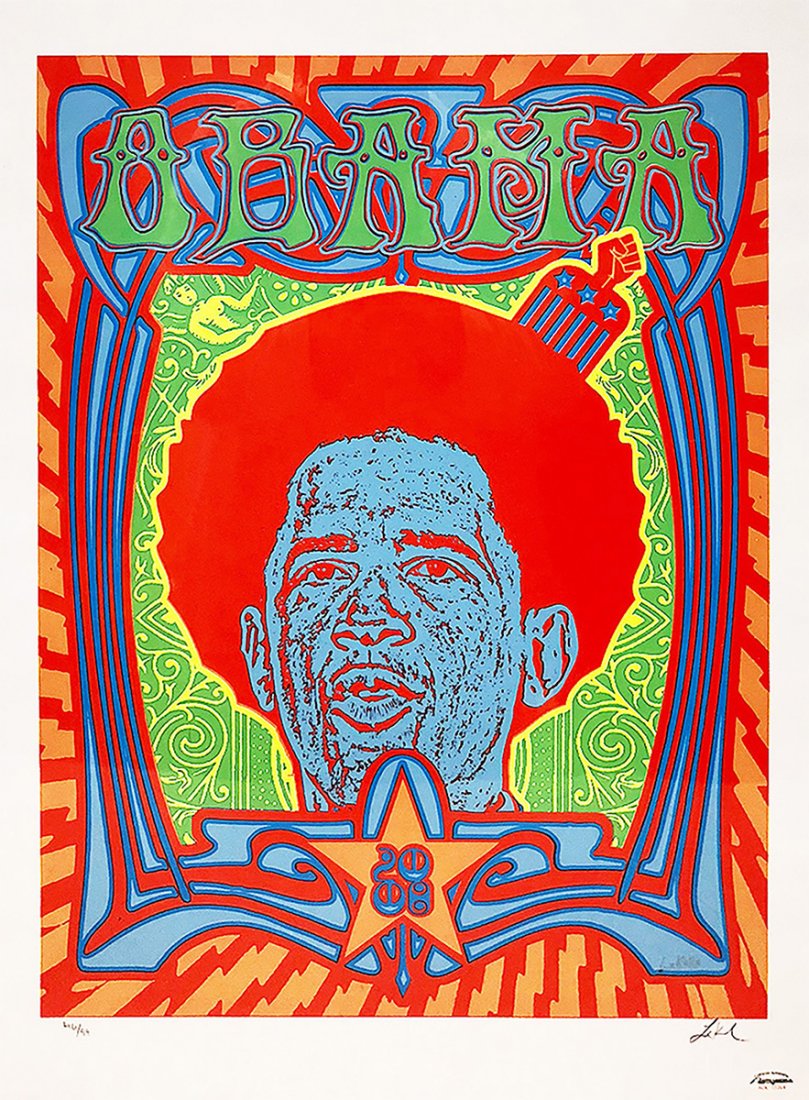 LINDSEY KUHN - Obama! Fantastic young Silk-Screen (1 of 2)