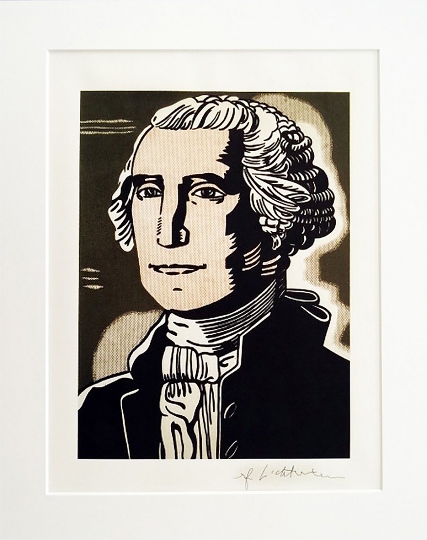 ROY LICHTENSTEIN - 'George Washington' RARE litho (1 of 3)