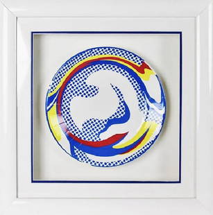 ROY LICHTENSTEIN - Rare 'Barney's New York' Plate serig: 138310 - Rare Roy Lichtenstein (after) Paper plate serigraph from the 'Barney's New York' editions. In conjunction with the Art Production Fund and the estate of the late, great Pop artist Roy