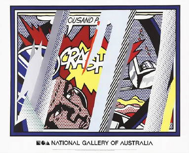 ROY LICHTENSTEIN - 'Reflections on Crash' Nat'l Gallery: 138855 - Roy Lichtenstein (Oct. 27, 1923 - Sept. 29, 1997), one of the best selling Pop Artists of All-Time, original 2013 'Reflections on Crash' offset lithograph from the National Gallery of