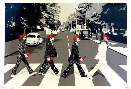 DEATH NYC - 'Abbey Road in Style' The Beatles H/S A/P: 139258 - Death NYC's become famous for his irreverent take on society, fame, big corporations, high fashion, politics, celebrity - you name it! Combining the legendary image of "The Beatles" crossing