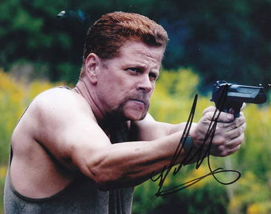 "WALKING DEAD" - Michael Cudlitz In-Person signed 8x10: 138054 - 100% In-Person. Great signed color 8x10 photo from the smash-hit series, "The Walking Dead".